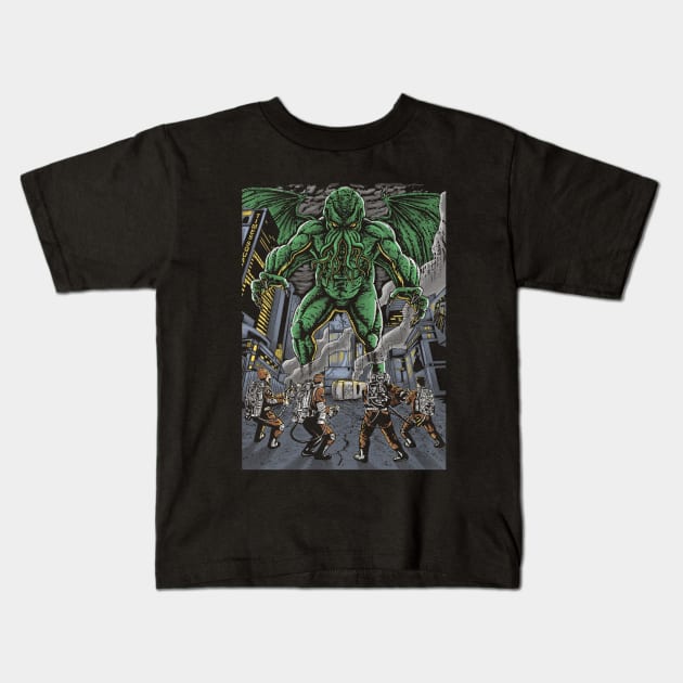 GodBusters (by Andriu and Legendary Phoenix) Kids T-Shirt by Andriu